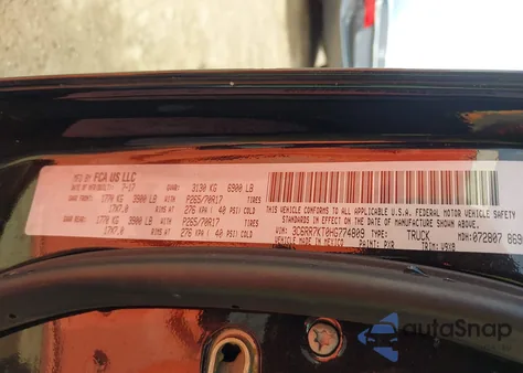 2017 Ram 1500 Tradesman 4X4 5'7 Box from USA, damaged, VIN 3C6RR7KT0HG774809